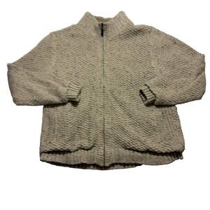 Carbon 2 Cobalt Aegis Sherpa Lined Sweater XL Cream Textured Full Zip Pockets